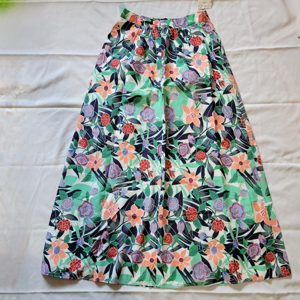 Malbe Floral Print Maxi Skirt